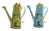 Deco 79 58538 Metal Watering Can (Set of 2) Assorted 13 x 13 [並行輸入品]