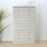 【ホワイトカントリー】 日本製 幅80cm 6段 チェスト ローラ LORA　ホワイト ハイチェスト タンス インテリア 完成品 AYU-3-189