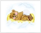 新しいベビーコレクション – Pamper Bear – Childrens壁アート、キッズ壁アート、保育園壁アート 11" x 14" EY05234