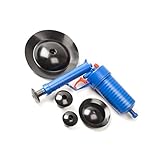 OUNONA 加圧式パイプレスキュー 高圧空気 排水口 水槽 洗面台 トイレ 掃除機（青）