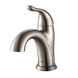 Kraus FUS-1011SN Arcus Single Lever Basin Bathroom Faucet Satin Nickel [並行輸入品]