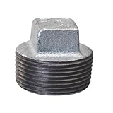 Everflow Supplies gmpl4000 4 "亜鉛メッキ可鍛性鉄プラグwith Square Head