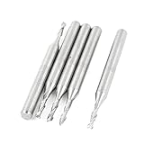 uxcell エンドミルシャンク　エンドミルドリル　ストレートシャンク　ストレートドリル　シルバー　切削直径1.5mm　5本入り