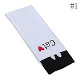 Nice Days（ナイス　ディズ） 靴下 女の子 キッズソックス オーバーニーソックス 子供用ハイニーソックス 可愛い 猫柄 綿製 42cm (1#)