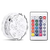 LED ライト　潜水ライト　防水　16色変更　マルチカラー　リモコン付き　電池式　操作簡単　水槽照明　金魚鉢　鑑賞　プール　飾り用品　結婚式/披露宴会/誕生日/記念日などに適用