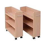 JKプラン クローゼット収納庫 コミックラック（2個組み） ナチュラル SGT-0091-NA