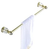 ライデンTMバスルーム洗面所ラグジュアリーゴールドSoild真鍮シングルバータオルバータオルハンガータオルホルダータオルラックタオル棚壁マウント、ポリッシュゴールド