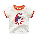 AiGo 半袖ver 8色選べる! やわらかコットン 半袖Tシャツ ストレッチ 可愛い 男女兼用 ベビー キッズ 女の子 男の子 [並行輸入品]