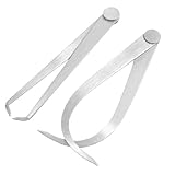 uxcell 内外兼用キャリパー フリクションジョイント ツールキャリパー 長さ15 cmメタル 2本入り