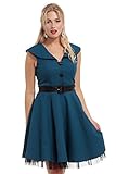 Voodoo Vixen - Carla Blue Buttoned Dress L