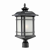 Acclaim 8127BK Somerset Collection 1-Light Post Mount Outdoor Light Fixture, Matte Black [並行輸入品]