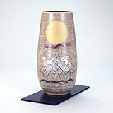 【九谷焼】 8号寸胴花瓶 月うさぎ (花台付) 花台、紙箱入り