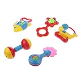 ノーブランド品 知育玩具　5個　ガラガラ　赤ちゃん　聴覚　視覚刺激　素晴らしい　プレゼント