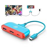 NEWDERY Nintendo Switch/Switch OLED用スイッチドック ポータブルニンテンドースイッチ ドッキングステーション 交換用 Type C - HDMI デジタル AV マルチポート ハブ TVモード/Samsung DeXモード/Windows PCなどに対応