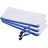 YOKIVE 3個 メッシュジッパーバッグ 防水 メッシュファイルポケット プラスチック ドキュメント ビルポーチ トラベルバッグ オフィス