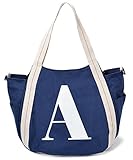 【C2-3】 ショルダー付き 2WAY マザーズバッグ 斜め掛け イニシャルトートバッグ ■MAMA-INT■(A)