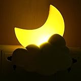 HitsanクリエイティブMoon LEDセンサーコントロール夜ライトベビーベッドルームランプ装飾ワンピース