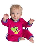 リップフィッシュ LipFish 動物モチーフの北欧スウェーデンブランド　ドラゴン長袖ベロアロンパース ベビー 【60cm】【70cm】【80cm】 (62/68 [70-75cm], フュ―シャ)