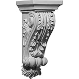 Ekena Millwork COR05X05X12DA 5 1/4-Inch W x 5 3/8-Inch D x 12 1/4-Inch H Damon Corbel [並行輸入品]