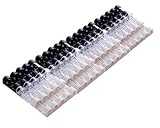 yueton 60pcs Black White Clear Self Adhesive Cable Clips Cable Drop Wire Holder [並行輸入品]