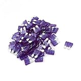 Huahuiyuan 自動車 ヒューズ　ブレードヒューズ　3Aコーティングヒューズ　100個　カーパープルプラスチック