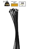 BuyCableTies 30" Heavy Duty Indoor/Outdoor Cable Ties - 175 lb Rated - Black - UV Resistant - 50 per