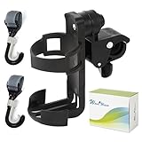 woodwave 簡単装着 角度調節可能 ペットボトル ドリンク ホルダー ベビーカーフック付き バイク 自転車 用 日本語説明書付き ww067