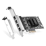 4ポート 2.5G PCIe ネットワークカード、RTL8125B LANコントローラー、2500/1000/100Mbps RJ45イーサネットNICアダプター、Windows/Linux用PXE対応