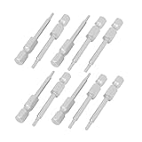 10個グレー金属磁性2ミリメートルDiaの六角シャンクトルクスドライバービット