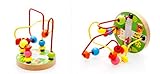 JoyeeeR Multicolor Wooden Bead Roller Coaster #4 - Transportation Pattern - Compact Size Early Educa