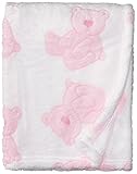 Stephan Baby Pot-Bellied Bear Ultra Soft Plush Fleece Blanket, Pink by Stephan Baby [並行輸入品]