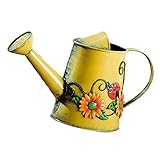 F Fityle じょうろ　散水缶 1.8L　水やり 園芸 インテリア　鉄製　ヴィンテージ イエロー