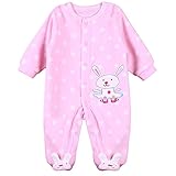 KINDOYO 新生児 冬 ラブリー ベビー カバーオール アニマル ロンパース 男女ユニセックス 寝間着 厚い シャム ボディスーツ, 鹿 / レッド ペンギン / ピンク ウサギ