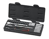 KD Tools KDT80325 22 Piece 1/4 Inch Drive SAE 6 and 12 Point Socket Set - Shallow and Deep