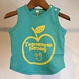 hua kupu(フアクプ) APPLE TANKTOP タンクトップ (80-90) 80,ターコイズ