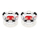 NUK [ヌーク]Nuk "TrendLine"I Love Soccer/トレンドアイ　ラブ　サッカーおしゃぶり 2個セット 6-18ヶ月用 [並行輸入品]