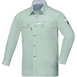 【作業服・作業着】1553 レディース対応　春夏長袖シャツ【作業服とカジュアルの店　オーツカ】(Ｌ 61:モスグリーン)