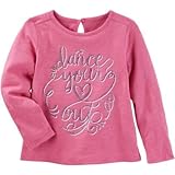 OSHKOSH(オシュコシュ) スパークルティ ピンク トップス長袖Tシャツ 2歳【並行輸入】
