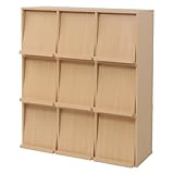 JKプラン Carmine スタッキングフラップシリーズ ディスプレイラック3P×3個組 幅37cm ナチュラル fr-053-3-na