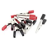 加熱保温クロコダイルアリゲーターテストクリップクランプ50ミリメートル10PCSの黒赤