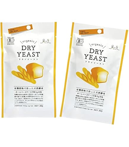 Amazon.co.jp: 風と光 有機穀物で作った天然酵母(ドライイースト) 30g