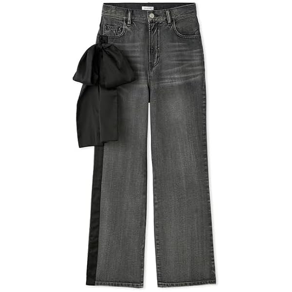 Amazon | [フレイ アイディー] ハイウエストビジューデニムパンツ