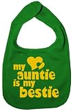 Dirty Fingers, My Auntie is my Bestie, Boy Girl Feeding Bib, Green by Dirty Fingers