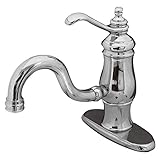 Kingston Brass KS1401TL Heritage 4-Inch Single Handle Lavatory Faucet with Push Up Pop-Up, 6-7/8-Inc