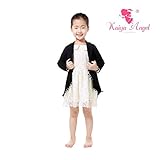 Kaiya Angel Kid Baby Girl 'sカーディガンブラックコットンコートSpring Fallラップ2 – 9歳 カラー: ブラック