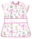 ENFANTお食事エプロン ロング ZOOピンク