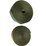 ECOKIJI(エコキジ)薄手 カバンテープ 厚み約1.4mm 綿ぽいポリエステル(幅約25mm(長さ約3m+2mカット済)アースグリーン(KTS25AGR32)