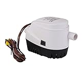 Lovoski 24V　自動　潜水船　ビルジ　ウォーターポンプ　オートビルジポンプ　750gph　オートフロート　スイッチ　（ホワイト）