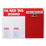 Brady 122056, 5S Red Tag Board w/Clipboard and 5.75" x 3" Tags (1 Kit) [並行輸入品]