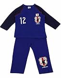 JFA サッカー日本代表 長袖パジャマ上下セット【42f007bb】95cm ブルー